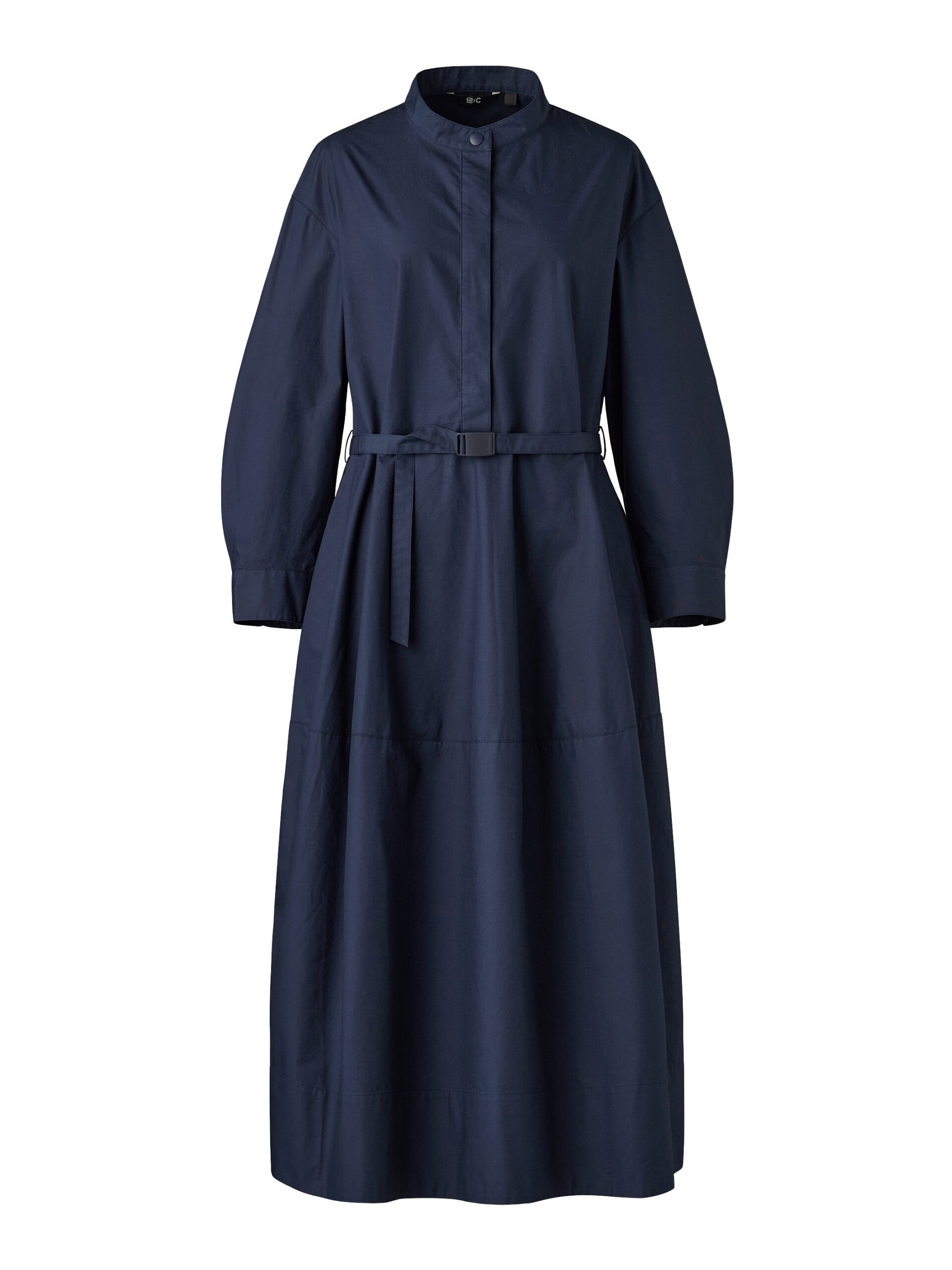 コットンボリュームスリーブワンピース（NAVY）￥4,990