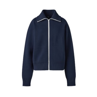 ミラノリブフルジップカーディガン（NAVY）￥5,990