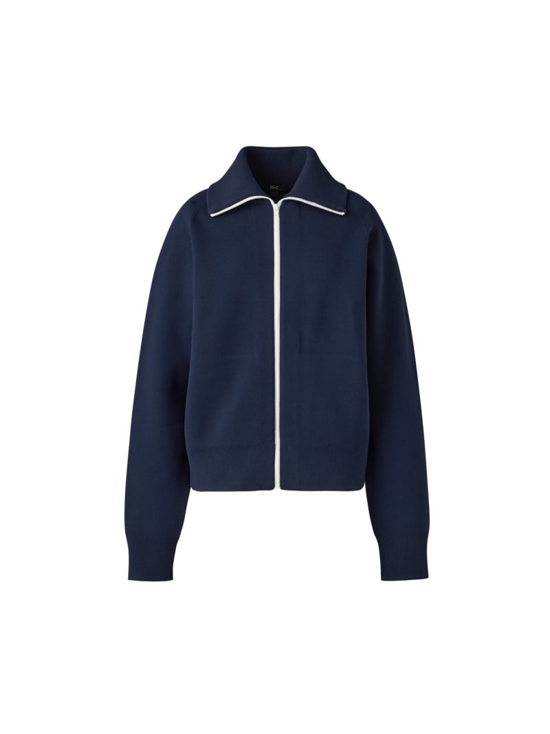 ミラノリブフルジップカーディガン（NAVY）￥5,990