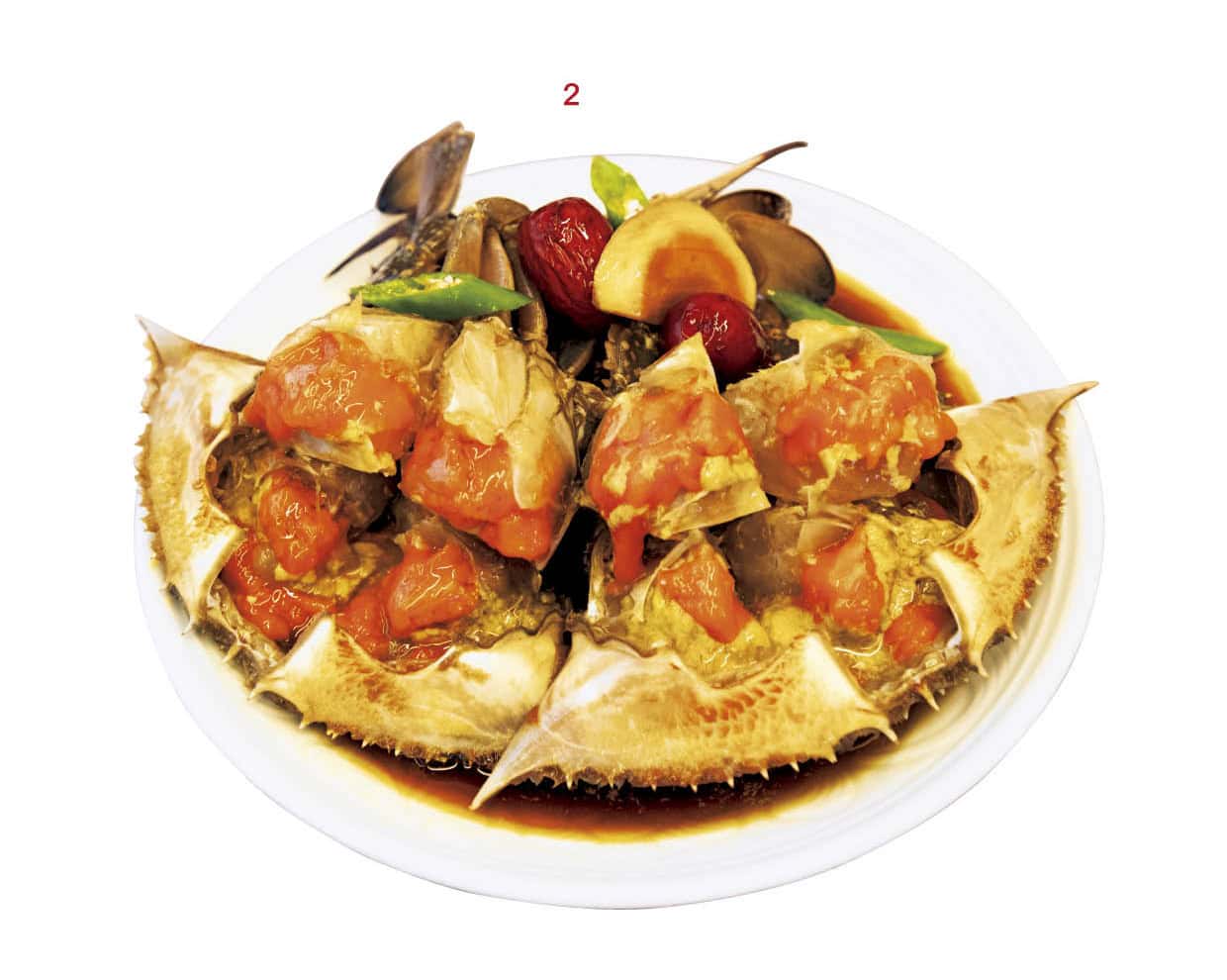 2.春に仕入れたカニを急速冷凍してみずみずしさをキープ。まずはシンプルに味わって。