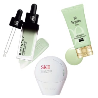 気になる赤み、一瞬で消える。肌のトーンが見違える！魔法の「グリーン下地」厳選3選