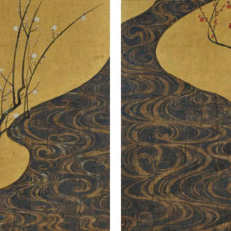 国宝　紅白梅図屏風　尾形光琳　江戸時代（18 世紀）