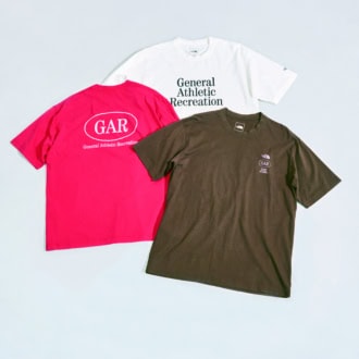 GAR Typographic Colored S/S Tee、GAR Typographic White S/S Tee、GAR Smaller Typographic S/S Tee各￥7,920