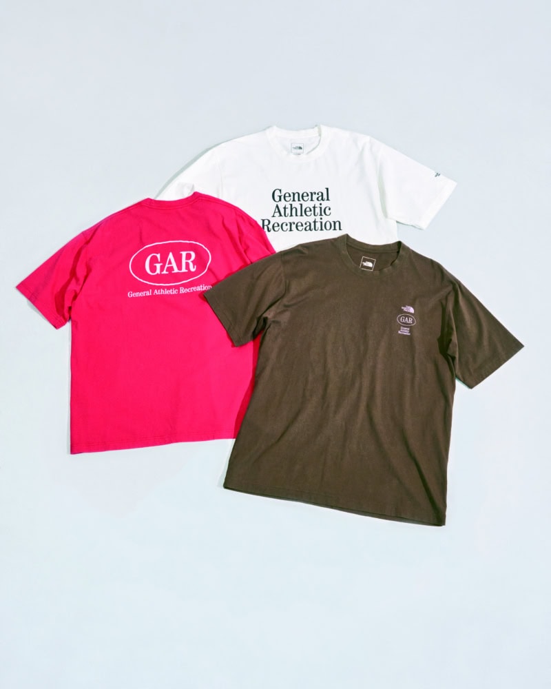 GAR Typographic Colored S/S Tee、GAR Typographic White S/S Tee、GAR Smaller Typographic S/S Tee各￥7,920