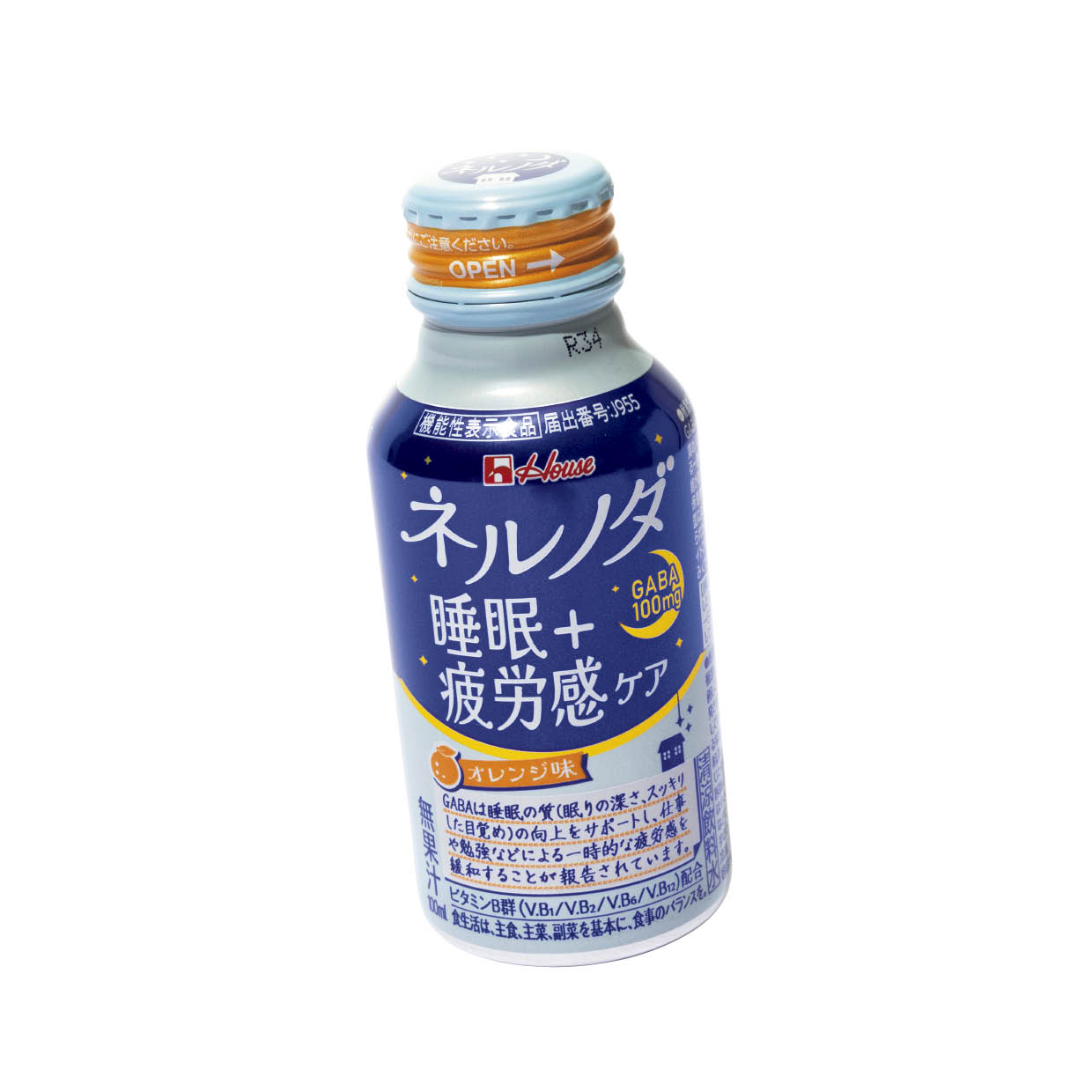 睡眠の質の向上に役立ち、一時的な疲労感や精神的ストレスを緩和するGABAを100mg配合。[機能性表示食品] 100mL オープン価格（ハウスウェルネスフーズ）