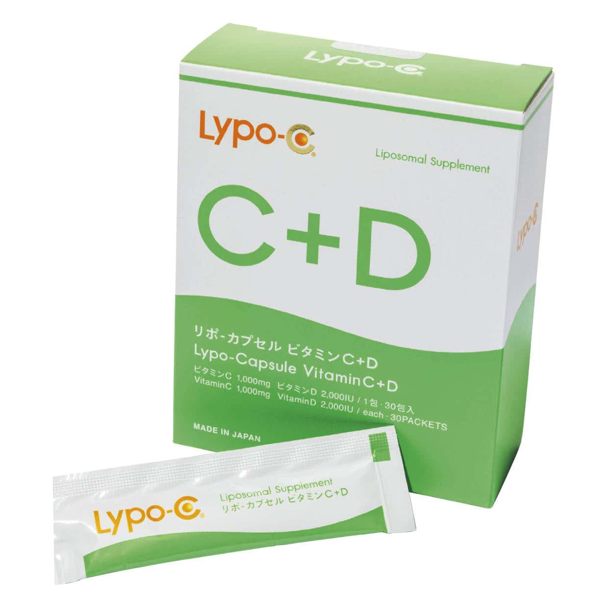 美容と健康に欠かせないビタミンC、現代人に不足しがちなビタミンDを一度に効率よく補える。高い吸収性も魅力。30包 ￥8,964（スピック）