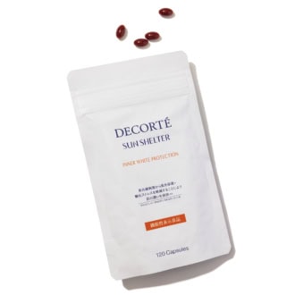 UVケア成分2種が紫外線の刺激から肌を保護。美容成分も配合し、美肌ケアも同時に叶える。[機能性表示食品] 120粒（約30日分） ￥6,480（コスメデコルテ）