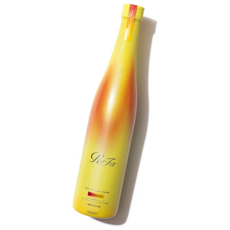 冷えにアプローチして効果が続く「ショウガ由来ポリフェノール」配合。内側から温め、冷えにくい体に導く。[機能性表示食品] 480mL ￥5,300（MTG）