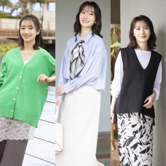 【波瑠×Te chichi（テチチ）】大人が着映える推しトップス３選♡ ベーシックにひとさじのひねりが効いているのがポイント！