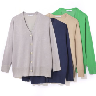 カーディガン各¥5,500(テチチ/キャン カスタマーセンター)