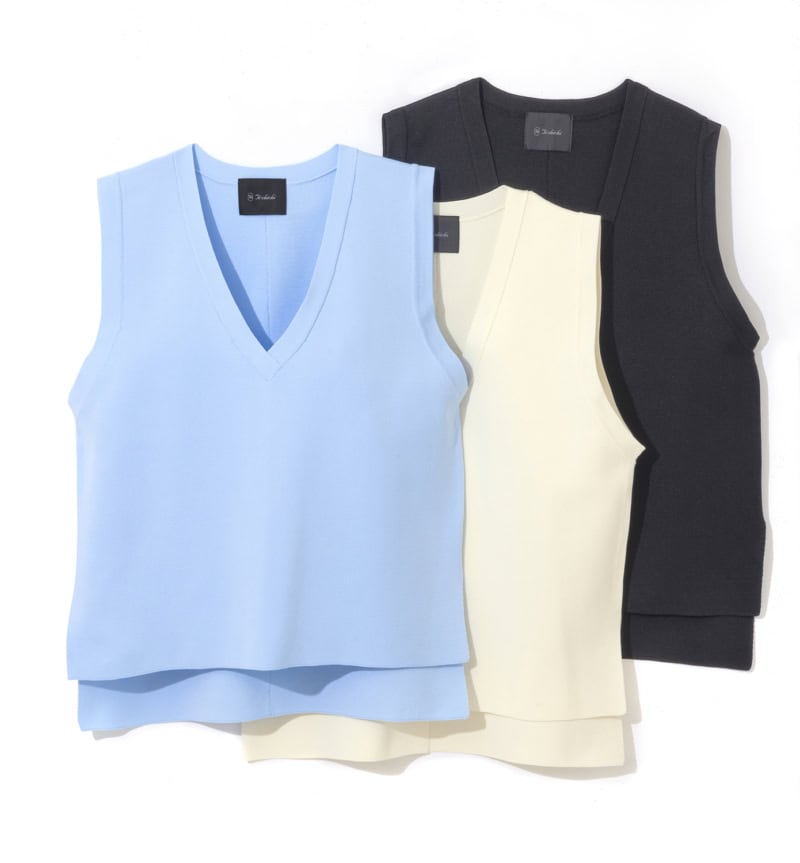 ニットベスト各¥4,400 (テチチ/キャン カスタマーセンター)