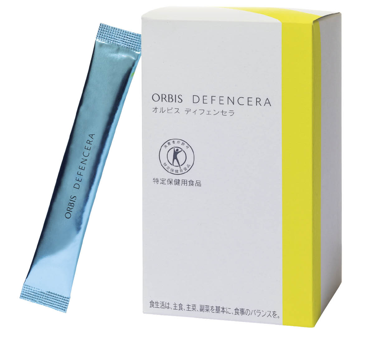 肌の水分を逃がしにくくする特定保健用食品。高純度グルコシルセラミドが、3段階で水分の蒸散を防いで肌の潤いをキープ。1.5g×30包 ￥3,456（オルビス）