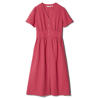 リネンブレンドVネックワンピース￥5,990