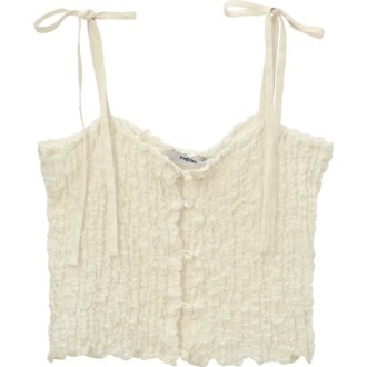 ぽこぽこ素材のキャミソール￥17,600（フィーニー）