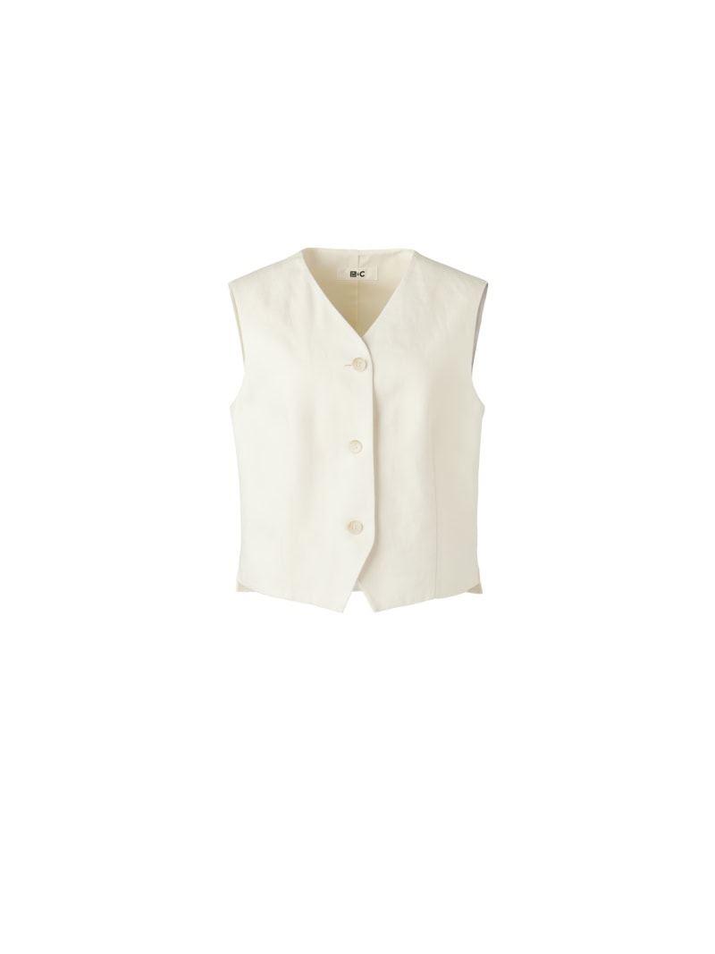 プレミアムリネンベスト￥4,990