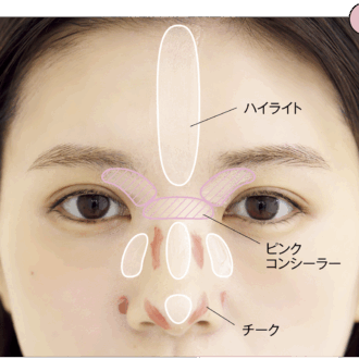 【1】光や血色で鼻にメリハリ作り