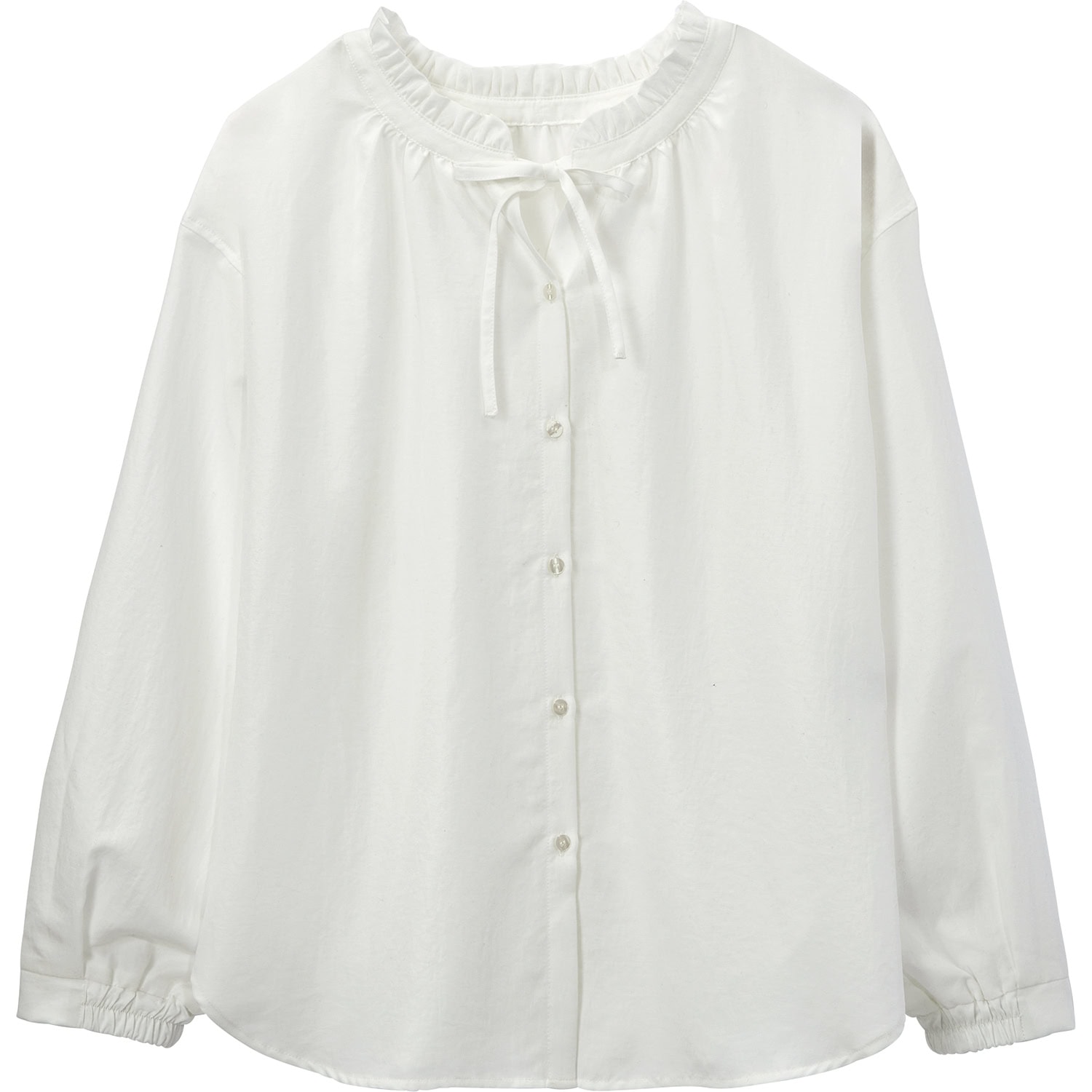 ミニマムなフリルやリボンにときめく。シャツ￥3,289（イッカ／コックス）