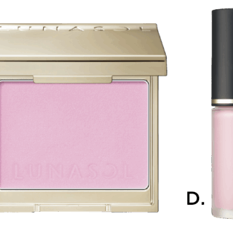 D.コンプレクション フェイス カラー 02（スック）　E.ルナソル カラーリングブリーズ 03（カネボウ化粧品）