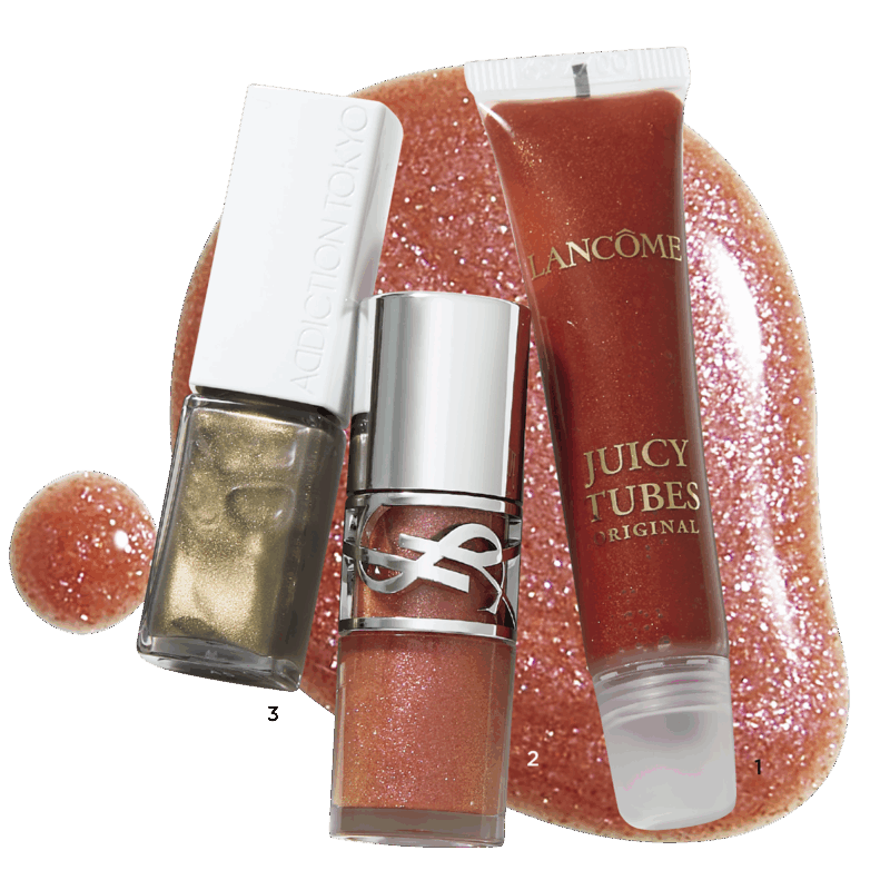 1.ジューシー チューブ 16(ランコム) 2.YSL ラブシャイン グロスプランパー 12(イヴ・サンローラン・ボーテ) 3.ザ リップグロス 008 Jade Serenity(アディクション ビューティ)