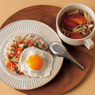 【やせ献立レシピ・水曜日】「サバ缶でガパオ風」彩り豊かなヘルシーレシピ