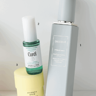 1.イドラクラリティ　薬用 ブライトニング トリートメント ソフナー［医薬部外品］（コスメデコルテ）　2.潤浸保湿 角層深部バリア美容液 ［医薬部外品］（花王）　3.ディセンシアホワイトスパイク―VC　クリーム［医薬部外品］（ディセンシア）