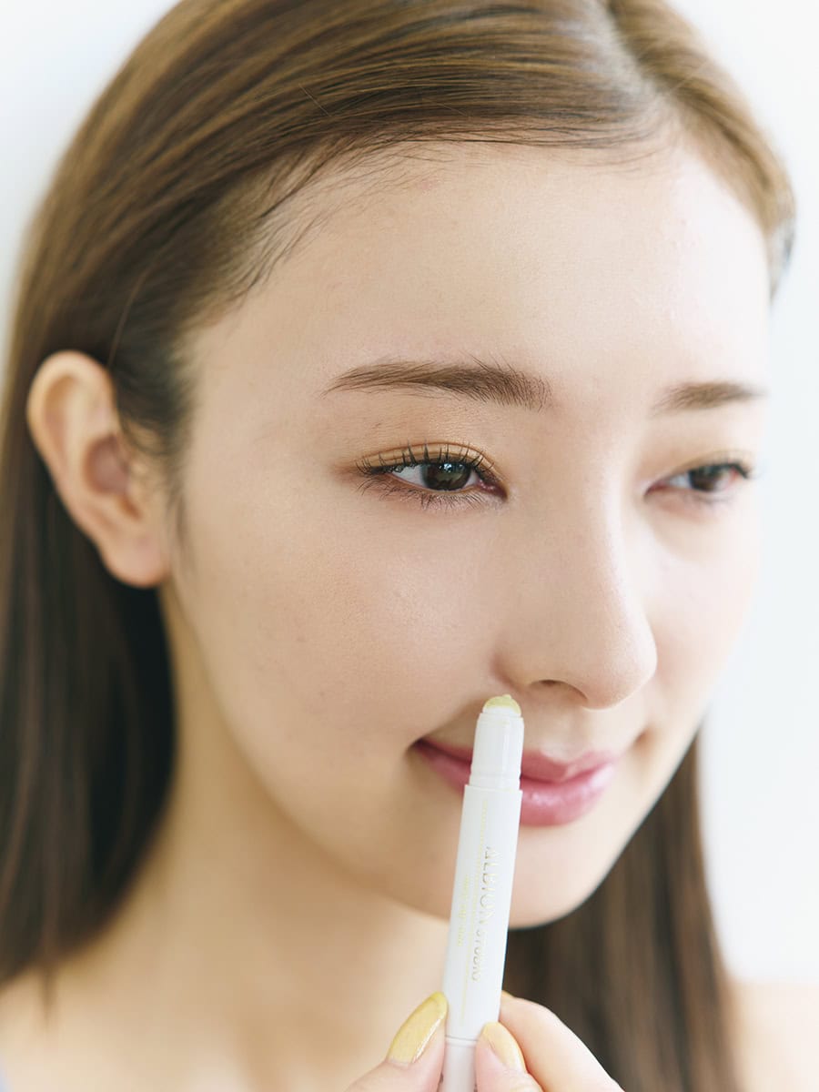 Q. 鼻をかんだら赤みが出た　A. グリーンコンシーラーで赤みをカモフラージュ！