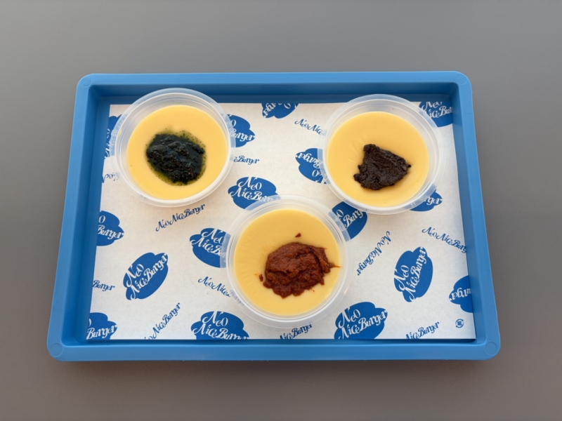 ネオナイスバーガー　ジャンキーチーズディップ３種