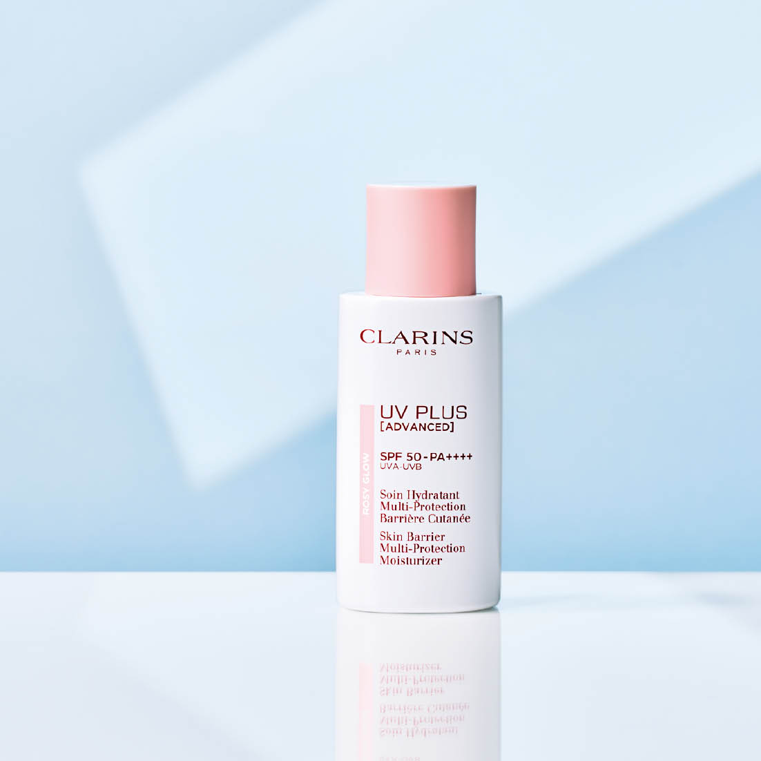 クラランス UV-プラス スキンバリア ロージーグロウSPF50・PA++++ UV耐水性★ 50mL ￥9,570（クラランス）