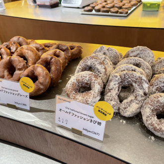 『オールドファッション グレーズ』（388円）、『オールドファッション きび糖』（367円）