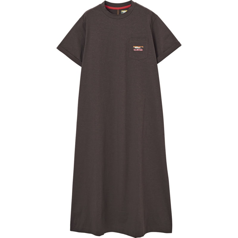 【L.L.Bean】吸水速乾機能を備えたポリエステル100％のTシャツワンピース。落ち感のあるロング丈。¥9,240（エル・エル・ビーン ジャパンエディション／エル・エル・ビーン カスタマーサービスセンター）