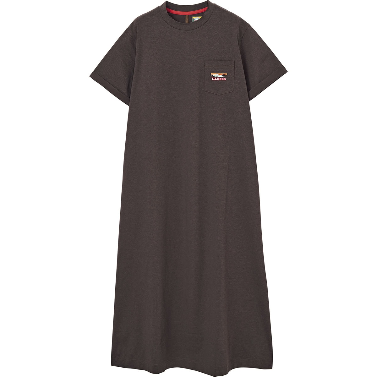 【L.L.Bean】吸水速乾機能を備えたポリエステル100％のTシャツワンピース。落ち感のあるロング丈。¥9,240（エル・エル・ビーン ジャパンエディション／エル・エル・ビーン カスタマーサービスセンター）