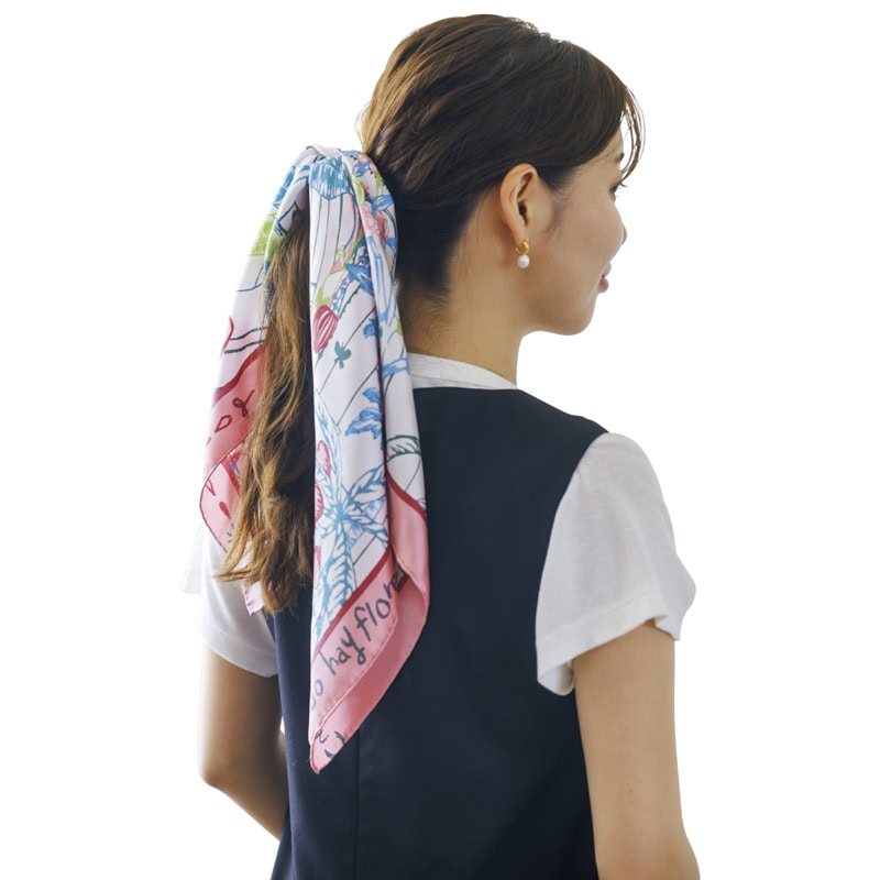 【ヘアゴム巻き】リボンアレンジで後ろ姿も華やか！
