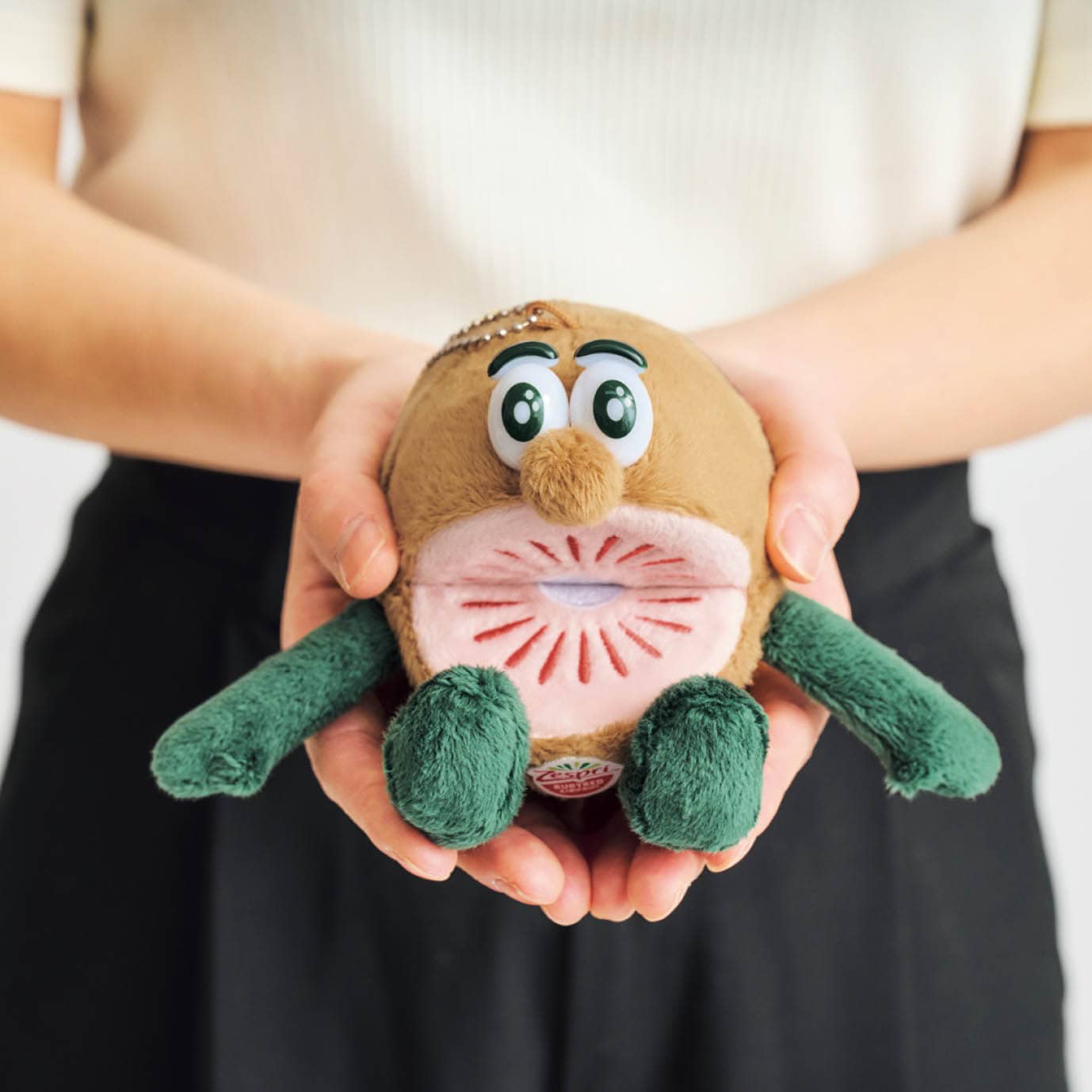 ぬいぐるみに収納すると両手にのるくらいの大きさ