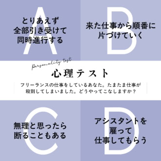 【心理テスト】フリーランスで仕事が殺到したらどうする？ 対処法でわかる「あなたの誠実度」