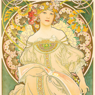 アルフォンス・ミュシャ《夢想 シャンプノア》 1897年 OGATAコレクション