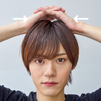 7.仕上げはハチ部分
