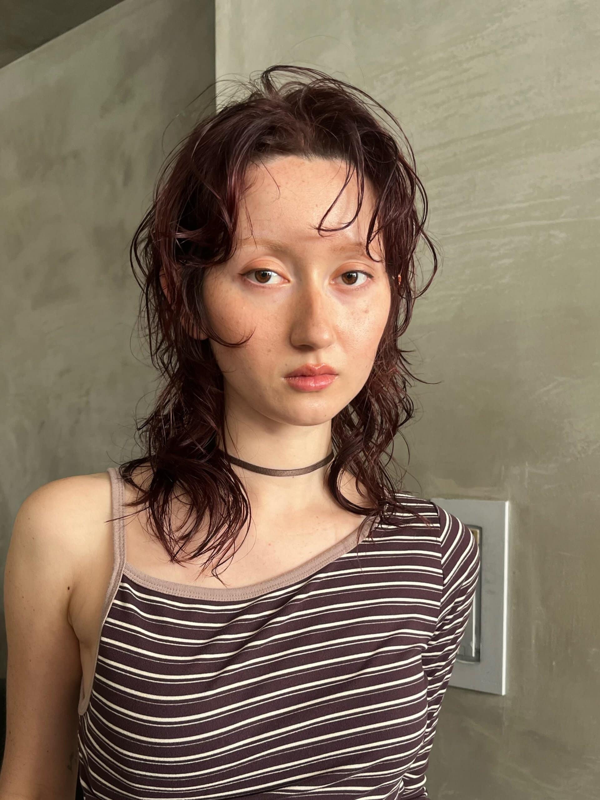 30代ヘアスタイル、マレットウルフ、vetica、正面