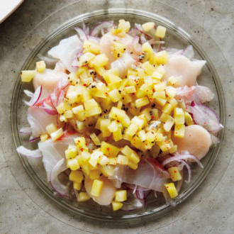 【夏のおもてなしレシピ】キウイソースでさっぱり！初夏に食べたい♡ 鯛とほたてのカルパッチョ
