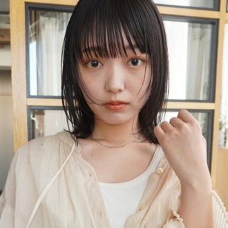 30代ヘアスタイル、素髪レイヤーボブ、December jingumae