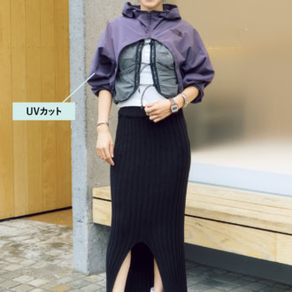 ボレロ[スワッシュジャケット]¥25,300、GARベスト¥30,800、シューズ¥33, 000（すべてザ・ノース・フェイス／ゴールドウイン カスタマーサービスセンター）