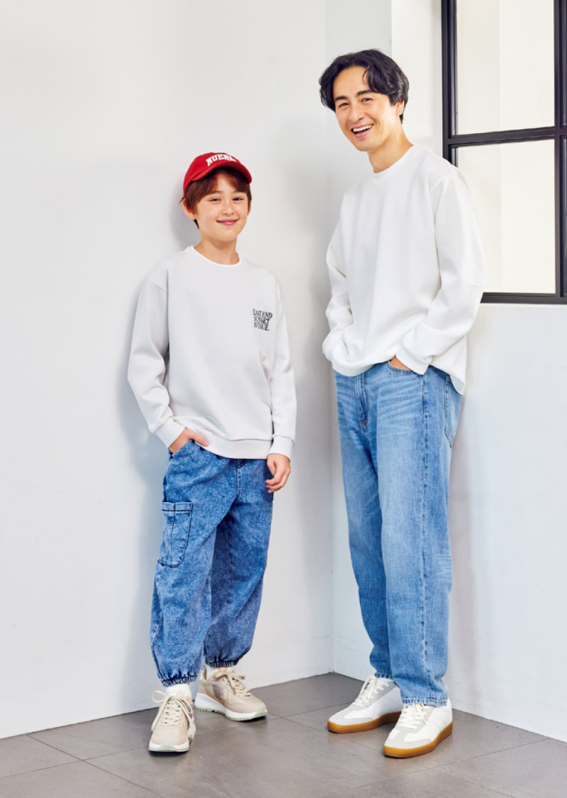 ［Men’s］プルオーバー¥1,419、パンツ¥2,739、［Kid’s］プルオーバー¥1,419（すべてシーズン リーズン バイ リン アンド レッド）、その他（すべて参考商品／しまむら）