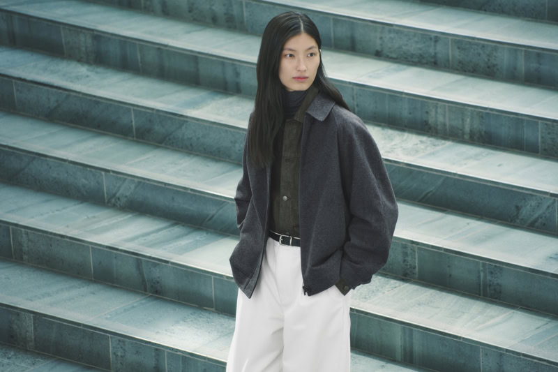 ウールブレンドハリントンジャケット￥7,990