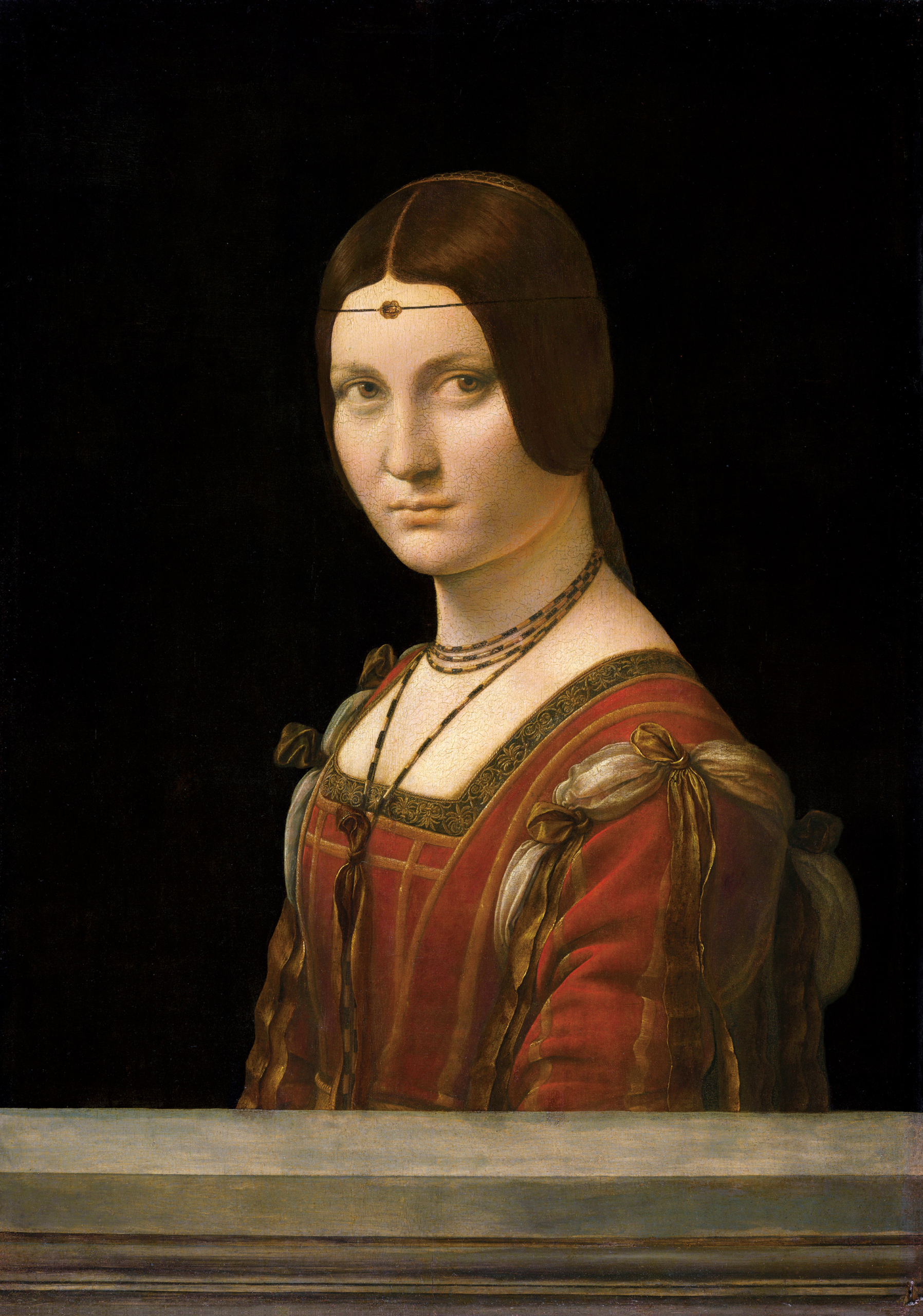レオナルド・ダ・ヴィンチ《女性の肖像》、誤って付された別称《美 しきフェロニエール》1490‒1497年頃　パリ、ルーヴル美術館 © GrandPalaisRmn（ musée du Louvre） / Michel Urtado