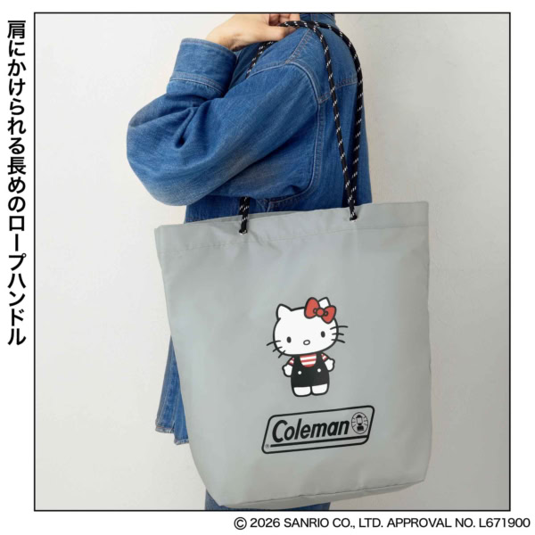 InRed 2026年10月号 付録【Coleman × Hello Kitty
肩がけできるロープハンドル大容量エコバッグ】 